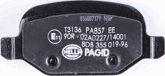 HELLA PAGID 8DB 355 019-961 - Bremžu uzliku kompl., Disku bremzes www.autospares.lv