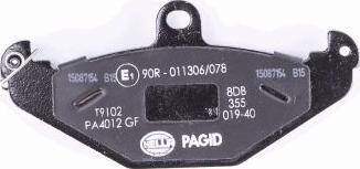 HELLA PAGID 8DB 355 019-401 - Bremžu uzliku kompl., Disku bremzes autospares.lv