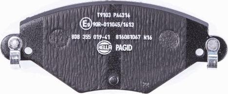 HELLA PAGID 8DB 355 019-411 - Bremžu uzliku kompl., Disku bremzes www.autospares.lv