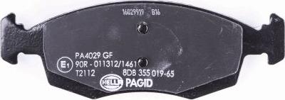 HELLA PAGID 8DB 355 019-651 - Bremžu uzliku kompl., Disku bremzes www.autospares.lv