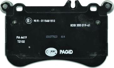 HELLA PAGID 8DB 355 019-611 - Bremžu uzliku kompl., Disku bremzes www.autospares.lv