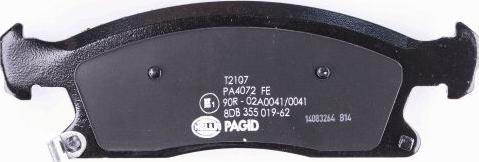 HELLA PAGID 8DB 355 019-621 - Bremžu uzliku kompl., Disku bremzes www.autospares.lv