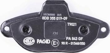 HELLA PAGID 8DB 355 019-091 - Bremžu uzliku kompl., Disku bremzes www.autospares.lv