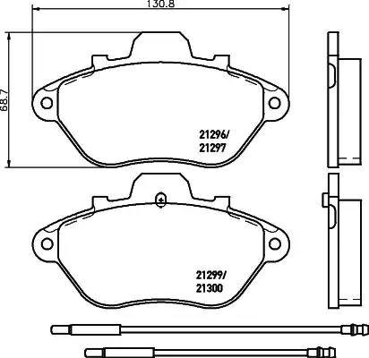 HELLA PAGID 8DB 355 019-001 - Bremžu uzliku kompl., Disku bremzes www.autospares.lv