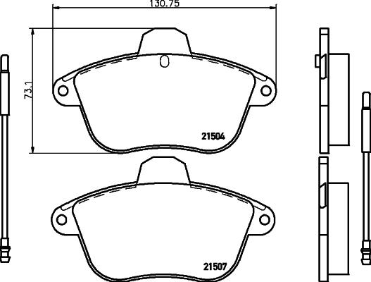 HELLA PAGID 8DB 355 019-081 - Bremžu uzliku kompl., Disku bremzes www.autospares.lv