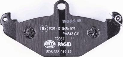 HELLA PAGID 8DB 355 019-191 - Bremžu uzliku kompl., Disku bremzes autospares.lv