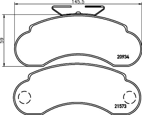 HELLA PAGID 8DB 355 019-101 - Bremžu uzliku kompl., Disku bremzes autospares.lv