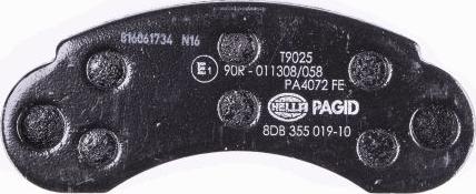 HELLA PAGID 8DB 355 019-101 - Bremžu uzliku kompl., Disku bremzes autospares.lv