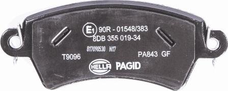 HELLA PAGID 8DB 355 019-341 - Bremžu uzliku kompl., Disku bremzes www.autospares.lv