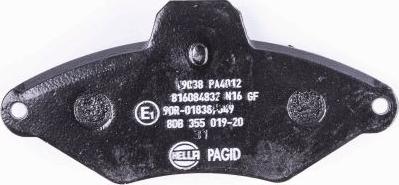 HELLA PAGID 8DB 355 019-201 - Bremžu uzliku kompl., Disku bremzes www.autospares.lv