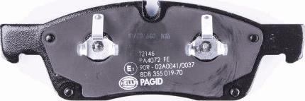 HELLA PAGID 8DB 355 019-701 - Bremžu uzliku kompl., Disku bremzes www.autospares.lv