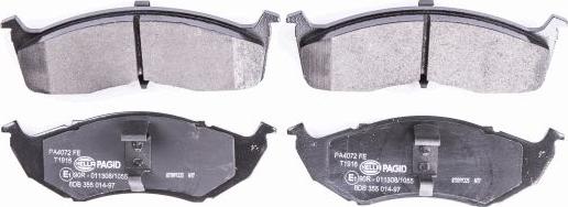 HELLA PAGID 8DB 355 014-971 - Bremžu uzliku kompl., Disku bremzes www.autospares.lv