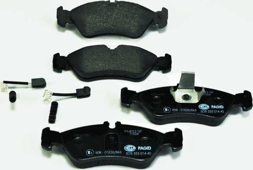 HELLA PAGID 8DB 355 014-401 - Brake Pad Set, disc brake www.autospares.lv