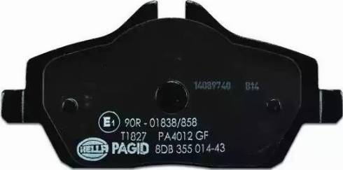 HELLA PAGID 8DB 355 014-431 - Bremžu uzliku kompl., Disku bremzes www.autospares.lv