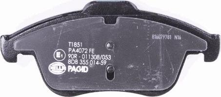 HELLA PAGID 8DB 355 014-591 - Bremžu uzliku kompl., Disku bremzes www.autospares.lv