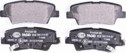 HELLA PAGID 8DB 355 014-571 - Bremžu uzliku kompl., Disku bremzes www.autospares.lv