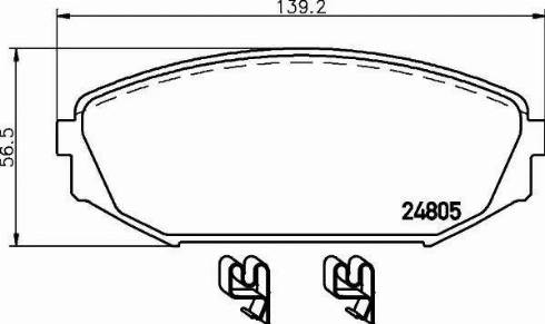 HELLA PAGID 8DB 355 014-681 - Bremžu uzliku kompl., Disku bremzes www.autospares.lv