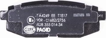 HELLA PAGID 8DB 355 014-341 - Bremžu uzliku kompl., Disku bremzes www.autospares.lv