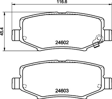 HELLA PAGID 8DB 355 014-381 - Тормозные колодки, дисковые, комплект www.autospares.lv