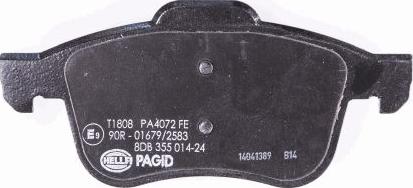 HELLA PAGID 8DB 355 014-241 - Bremžu uzliku kompl., Disku bremzes www.autospares.lv