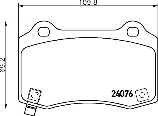 HELLA PAGID 8DB 355 014-211 - Тормозные колодки, дисковые, комплект www.autospares.lv