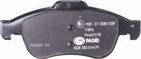 HELLA PAGID 8DB 355 014-791 - Bremžu uzliku kompl., Disku bremzes www.autospares.lv