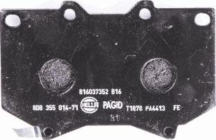 HELLA PAGID 8DB 355 014-711 - Bremžu uzliku kompl., Disku bremzes www.autospares.lv