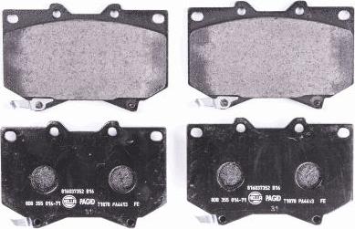 HELLA PAGID 8DB 355 014-711 - Bremžu uzliku kompl., Disku bremzes www.autospares.lv