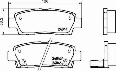 HELLA PAGID 8DB 355 014-771 - Тормозные колодки, дисковые, комплект www.autospares.lv