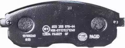 HELLA PAGID 8DB 355 015-641 - Bremžu uzliku kompl., Disku bremzes www.autospares.lv