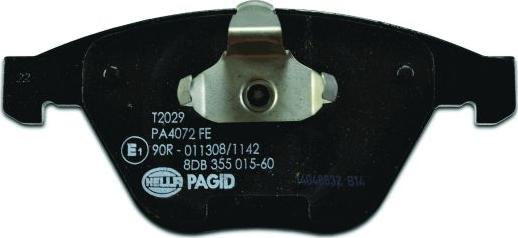 HELLA PAGID 8DB 355 015-601 - Bremžu uzliku kompl., Disku bremzes www.autospares.lv