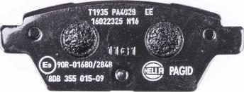 HELLA PAGID 8DB 355 015-091 - Bremžu uzliku kompl., Disku bremzes www.autospares.lv