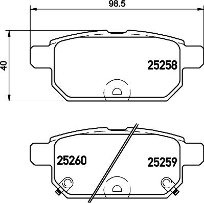 HELLA PAGID 8DB 355 015-871 - Brake Pad Set, disc brake www.autospares.lv