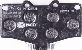 HELLA PAGID 8DB 355 015-351 - Bremžu uzliku kompl., Disku bremzes autospares.lv