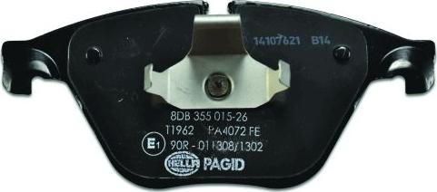 HELLA PAGID 8DB 355 015-261 - Bremžu uzliku kompl., Disku bremzes www.autospares.lv