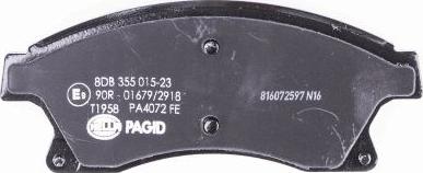 HELLA PAGID 8DB 355 015-231 - Bremžu uzliku kompl., Disku bremzes www.autospares.lv