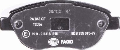 HELLA PAGID 8DB 355 015-791 - Bremžu uzliku kompl., Disku bremzes autospares.lv