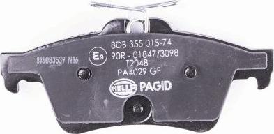 HELLA PAGID 8DB 355 015-741 - Bremžu uzliku kompl., Disku bremzes www.autospares.lv