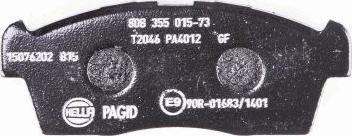 HELLA PAGID 8DB 355 015-731 - Bremžu uzliku kompl., Disku bremzes www.autospares.lv