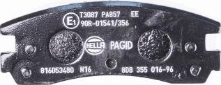 HELLA PAGID 8DB 355 016-961 - Bremžu uzliku kompl., Disku bremzes www.autospares.lv