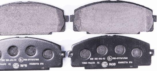 HELLA PAGID 8DB 355 016-921 - Bremžu uzliku kompl., Disku bremzes www.autospares.lv