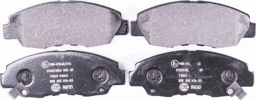 HELLA PAGID 8DB 355 016-511 - Brake Pad Set, disc brake www.autospares.lv