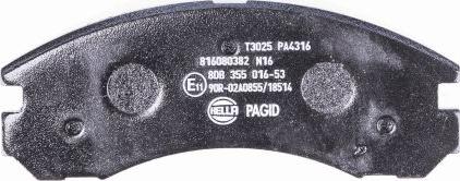 HELLA PAGID 8DB 355 016-531 - Bremžu uzliku kompl., Disku bremzes www.autospares.lv