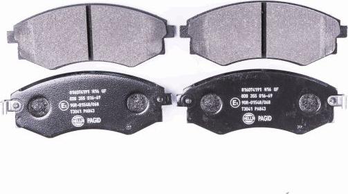 HELLA PAGID 8DB 355 016-691 - Bremžu uzliku kompl., Disku bremzes www.autospares.lv