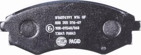 HELLA PAGID 8DB 355 016-691 - Bremžu uzliku kompl., Disku bremzes www.autospares.lv