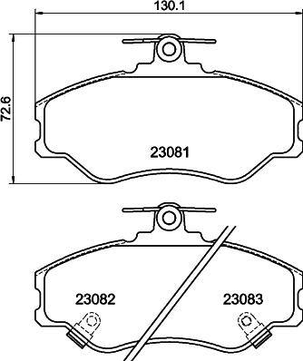 HELLA PAGID 8DB 355 016-641 - Bremžu uzliku kompl., Disku bremzes www.autospares.lv