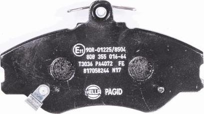 HELLA PAGID 8DB 355 016-641 - Bremžu uzliku kompl., Disku bremzes www.autospares.lv