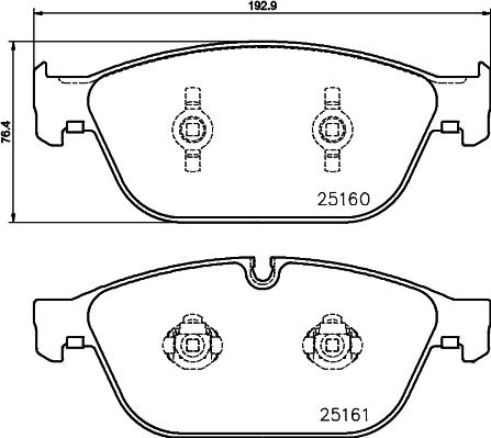 HELLA PAGID 8DB 355 016-021 - Bremžu uzliku kompl., Disku bremzes www.autospares.lv