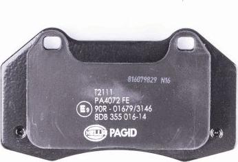 HELLA PAGID 8DB 355 016-141 - Bremžu uzliku kompl., Disku bremzes www.autospares.lv