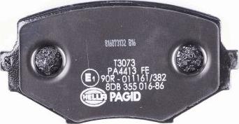 HELLA PAGID 8DB 355 016-861 - Bremžu uzliku kompl., Disku bremzes www.autospares.lv